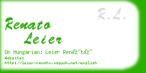 renato leier business card